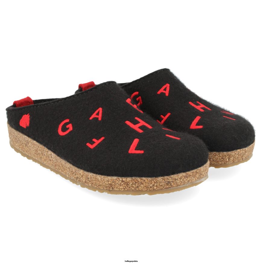 Haflinger zatkać 42668N34 mężczyźni listy czarny